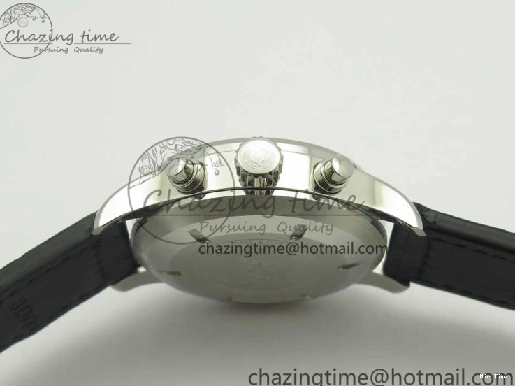 MIROTIME 0126 Pilot Chrono 377725 SS ZF 1:1 Best Edition White Dial on Black Leather Strap A Soft 7183